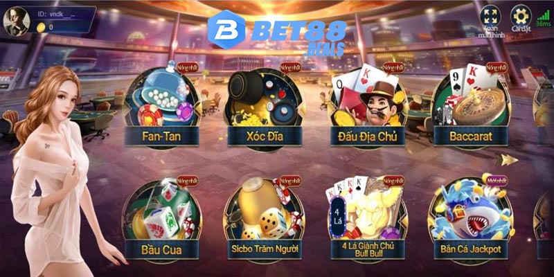 Game bài 3D đa dạng